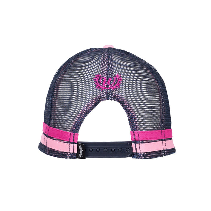 Wrangler Womens Annabelle High Profile Trucker Cap (X6W2942CAP) Pink/Navy OSFM