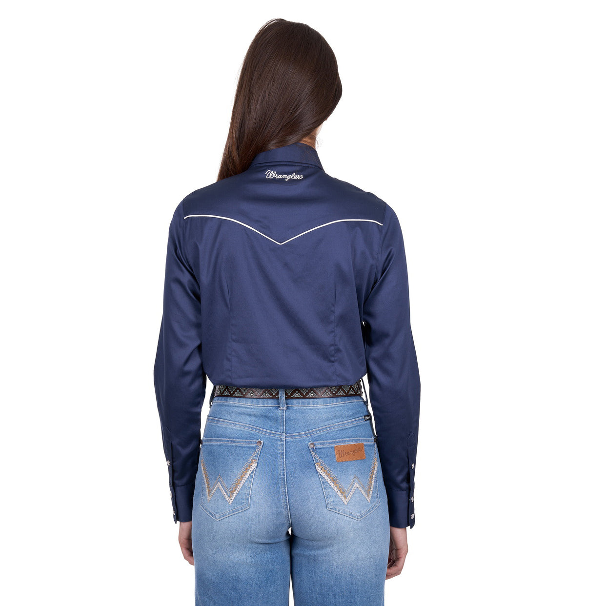 Wrangler Womens Bridget Western L/S Shirt (X6W2127462) Navy