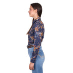 Wrangler Womens Bronx L/S Shirt (X6W2127561) Navy