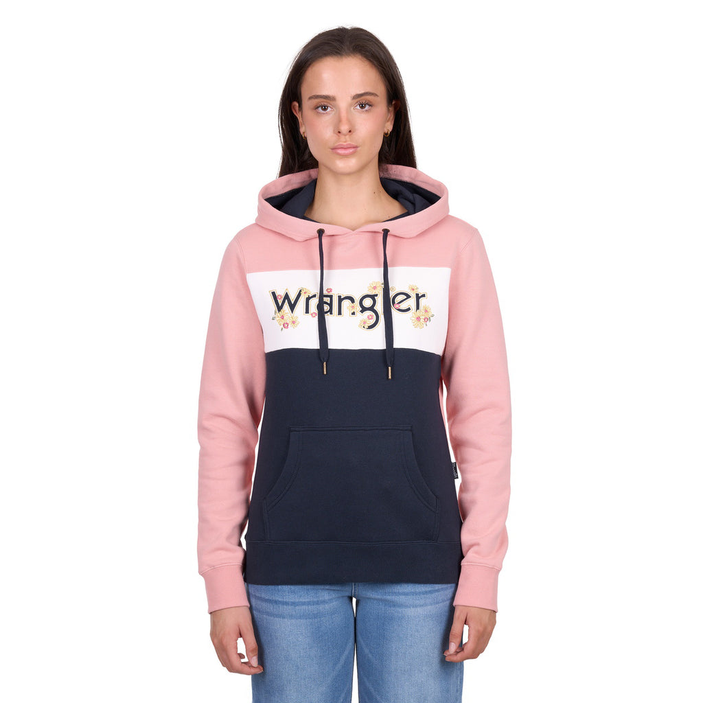Wrangler Womens Brooke Hoodie (X6W2597541) Rose/Navy