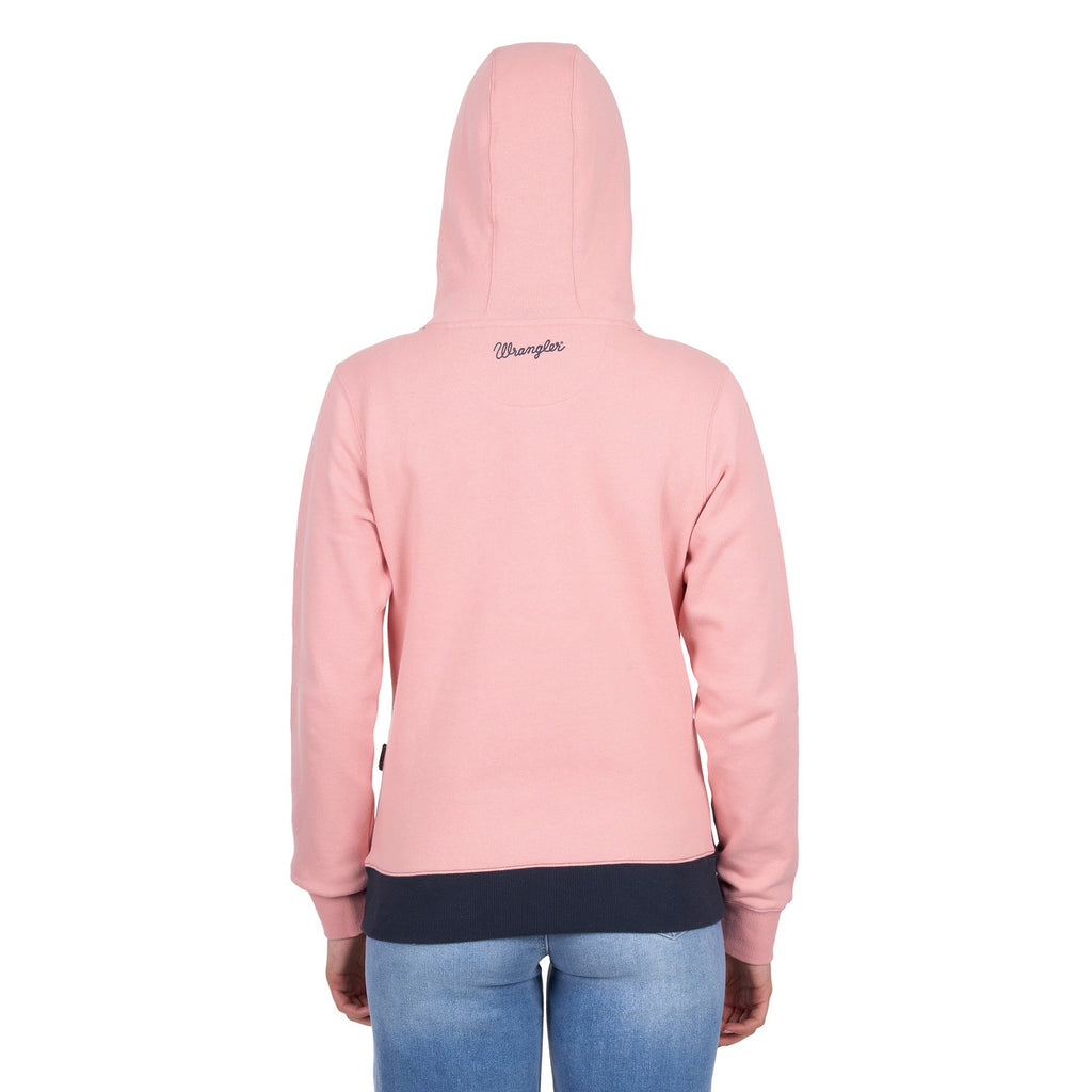 Wrangler Womens Brooke Hoodie (X6W2597541) Rose/Navy