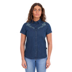 Wrangler Womens Charlie S/S Shirt (X6S2107611) Dark Denim