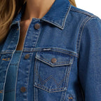 Wrangler Womens Classic Denim Jacket (112373778) Light Wash