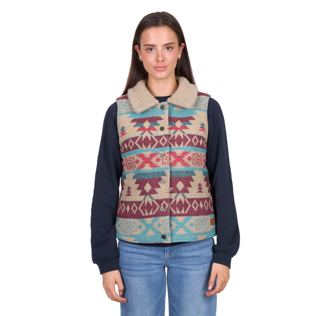 Wrangler Womens Dixie Reversible Vest (X6W2602570) Denim/Multi