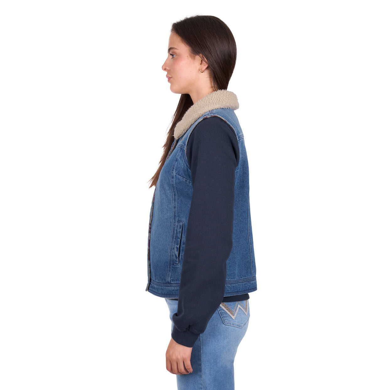 Wrangler Womens Dixie Reversible Vest (X6W2602570) Denim/Multi