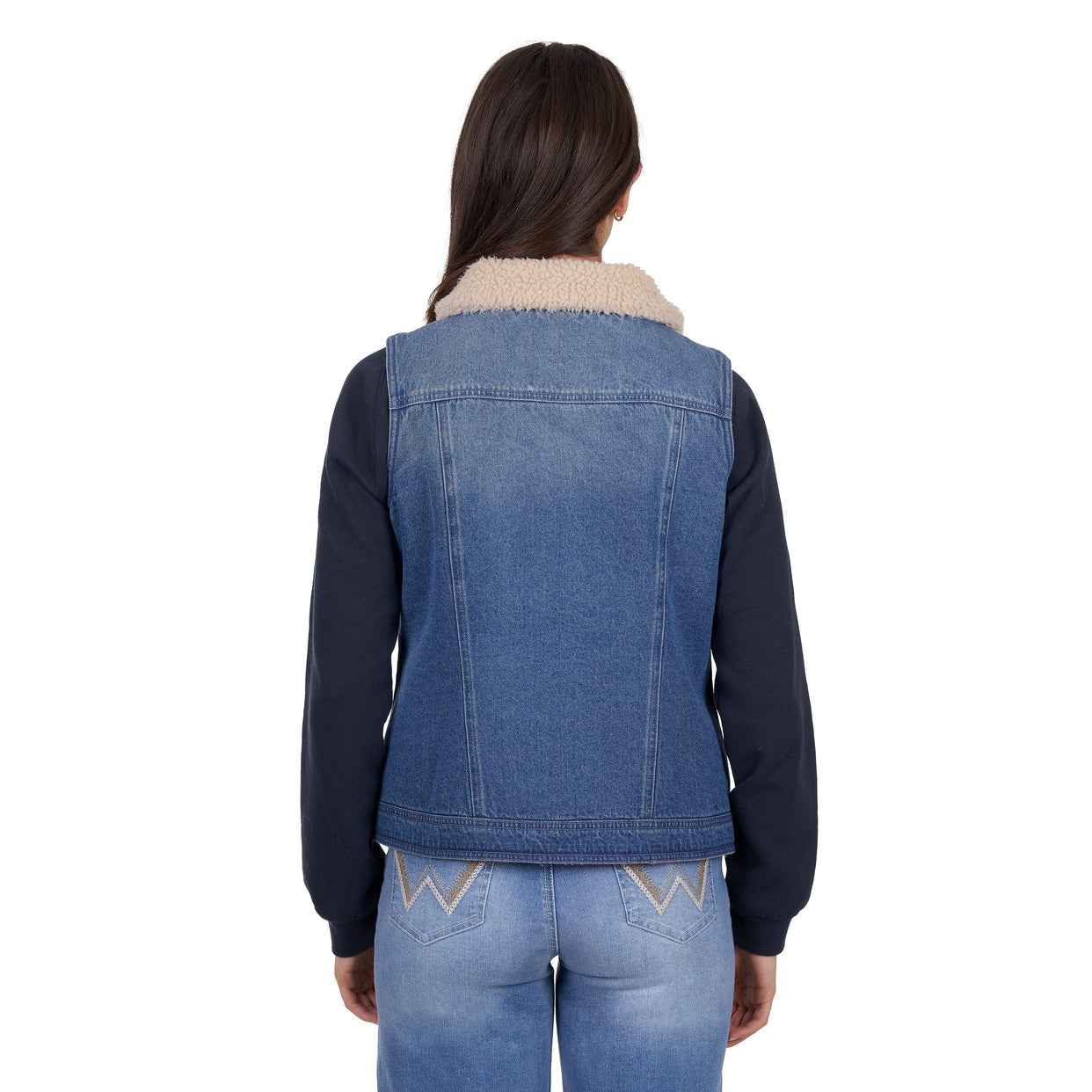 Wrangler Womens Dixie Reversible Vest (X6W2602570) Denim/Multi