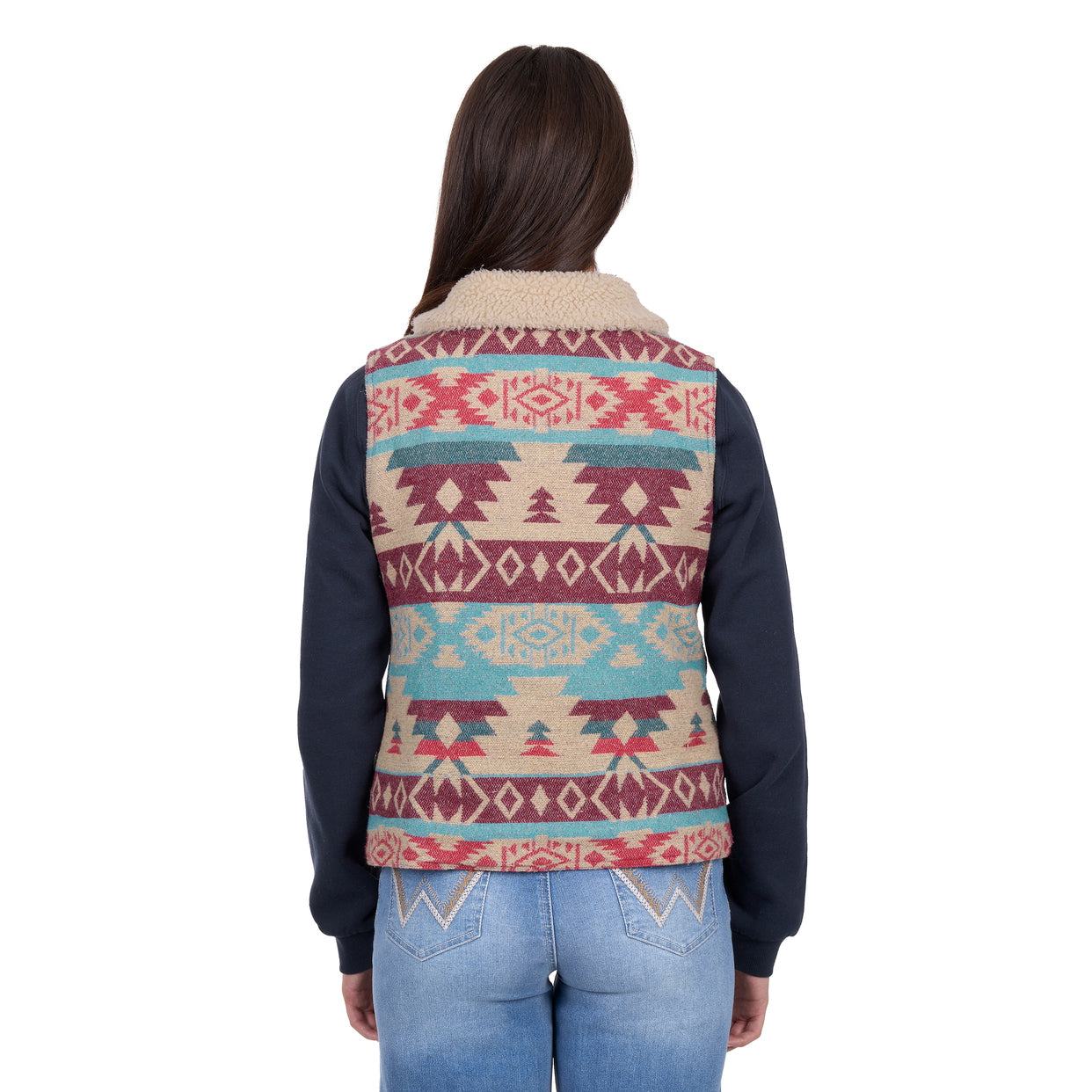 Wrangler Womens Dixie Reversible Vest (X6W2602570) Denim/Multi
