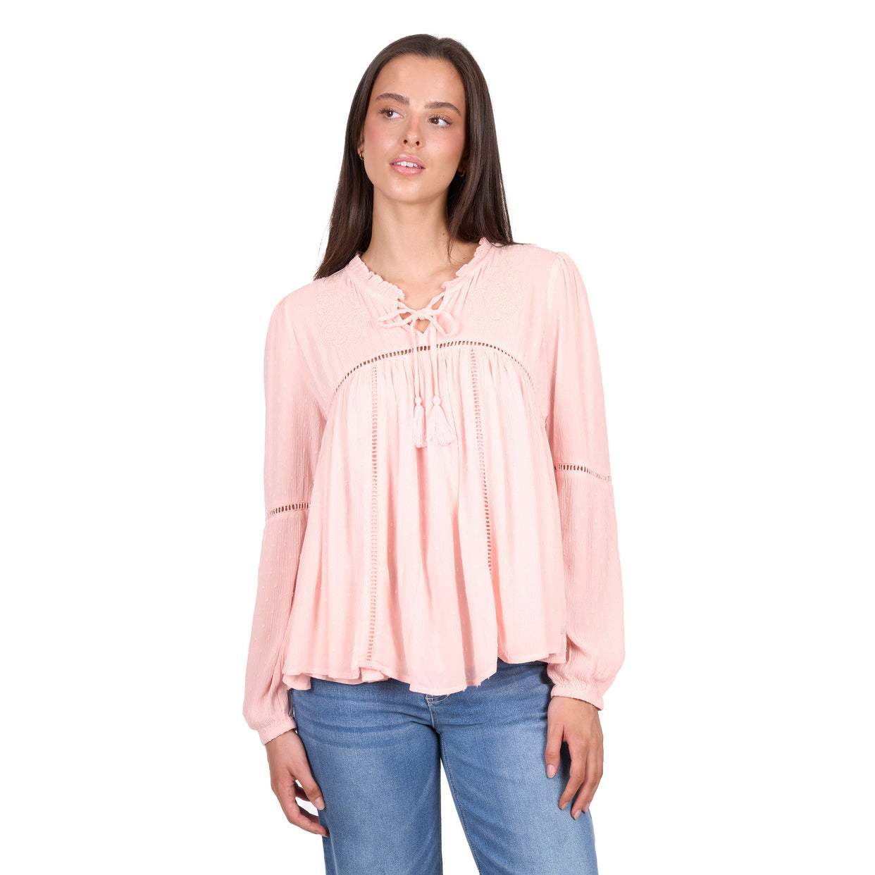 Wrangler Womens Elissa L-S Blouse (X6W2541191) Blush_60348_