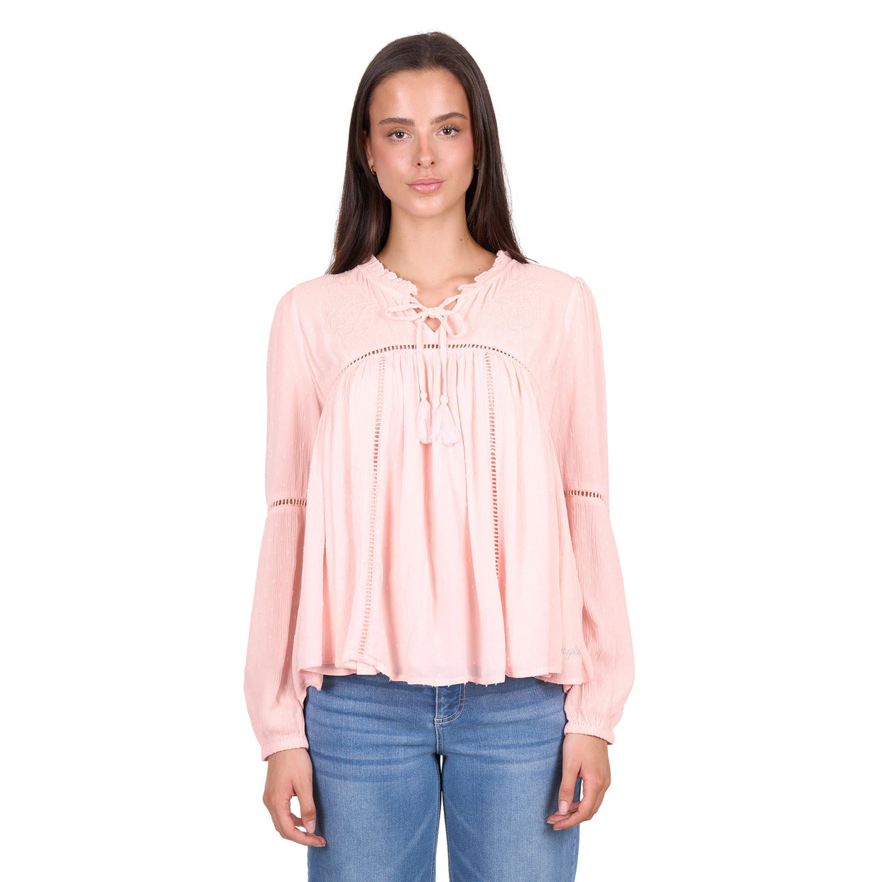 Wrangler Womens Elissa L-S Blouse (X6W2541191) Blush_60348_
