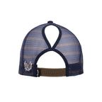 Wrangler Womens Francis High Profile Ptail Trucker Cap (X6W2936CAP) Navy/Tan OSFM