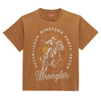 Wrangler Womens Girlfriend Fit S/S Tee (112379649) Argan Oil Flat Lay
