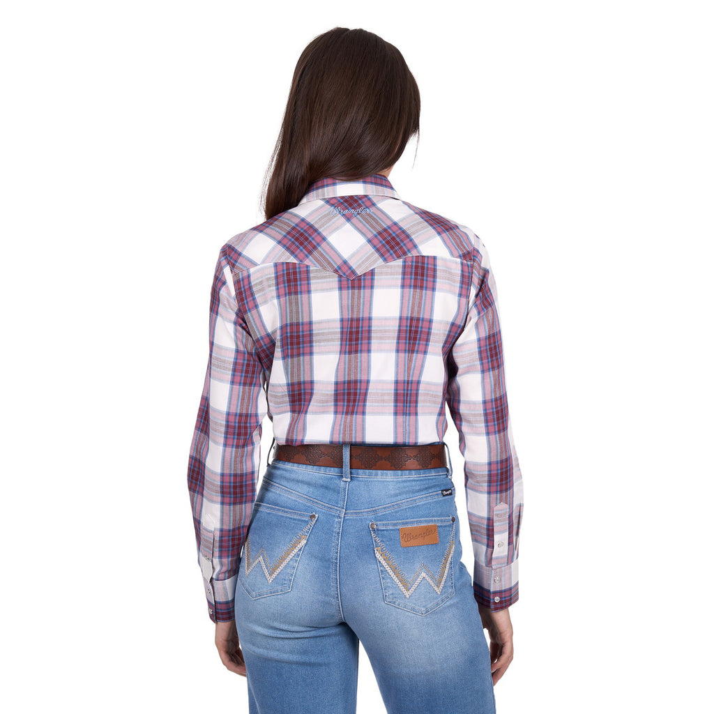 Wrangler Womens Jaclyn L/S Shirt (X6W2127560) Berry