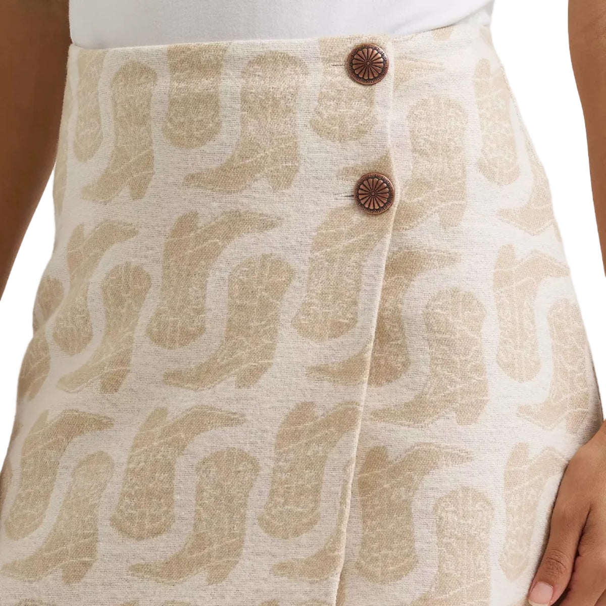 Wrangler Womens Jacquard Skirt (112382746) Beige