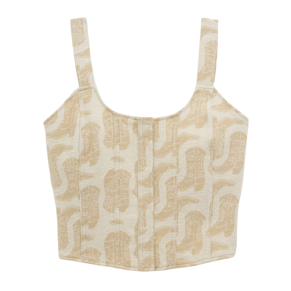 Wrangler Womens Jacquard Top (112382720) Beige