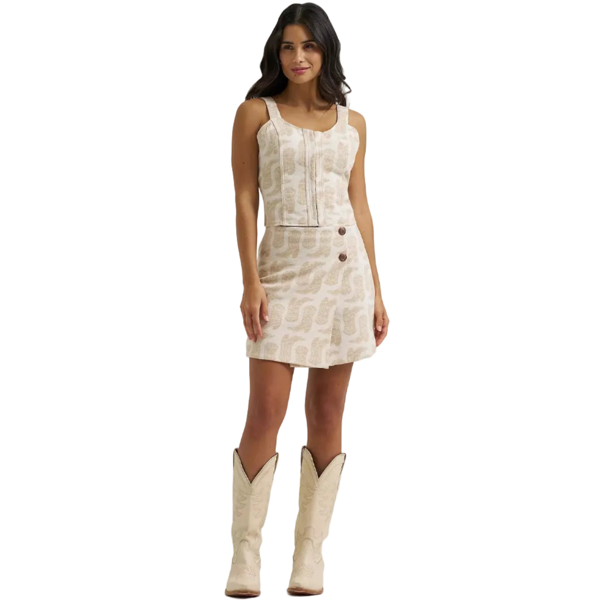 Wrangler Womens Jacquard Top (112382720) Beige