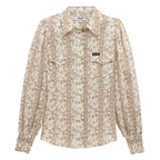 Wrangler Womens L/S Puff Blouse (112382517) White