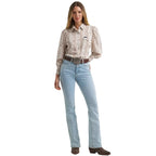 Wrangler Womens L/S Puff Blouse (112382517) White