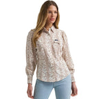 Wrangler Womens L/S Puff Blouse (112382517) White