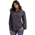 Wrangler Womens L/S Ruffle Shirt (112382747) Blue