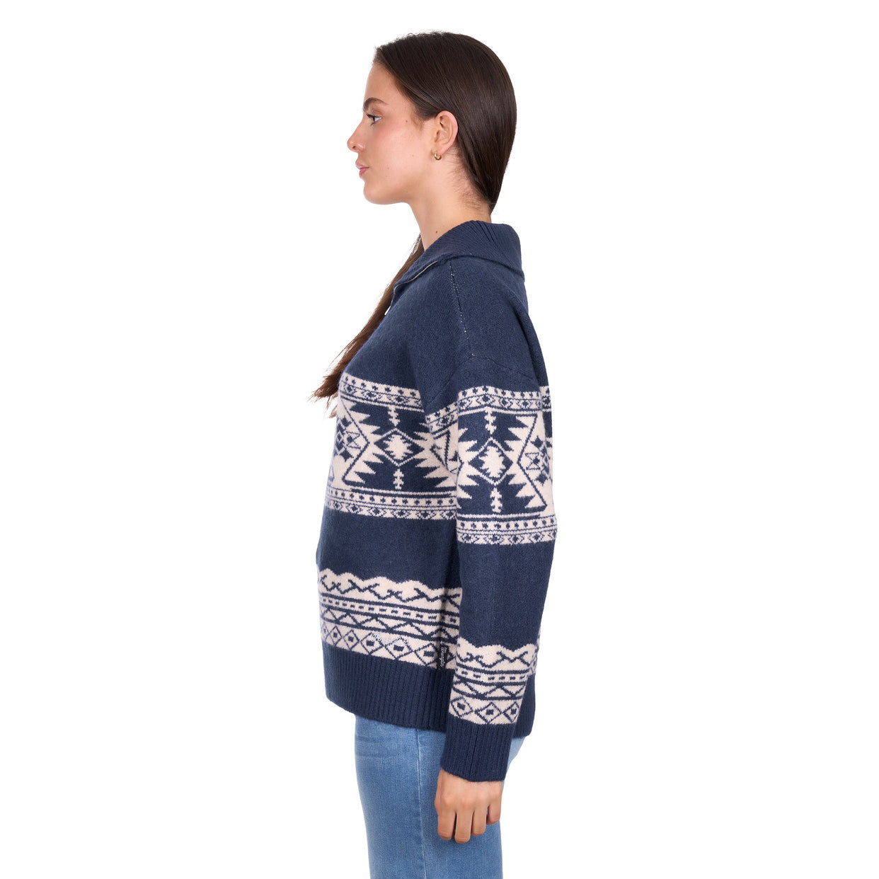 Wrangler Womens Lacey 1/4 Pullover Jumper (X6W2518578) Navy