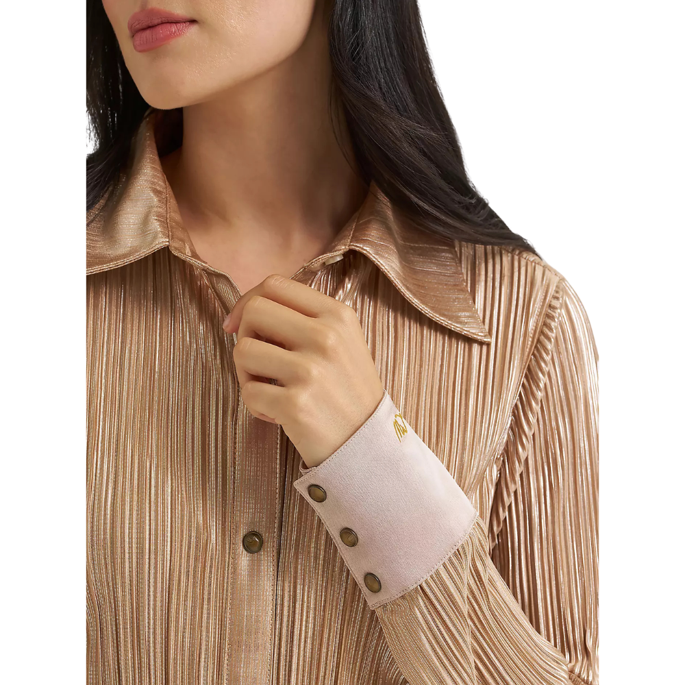 Wrangler Womens Lainey L/S Snap Shirt (112382814) Rose Gold