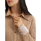 Wrangler Womens Lainey L/S Snap Shirt (112382814) Rose Gold