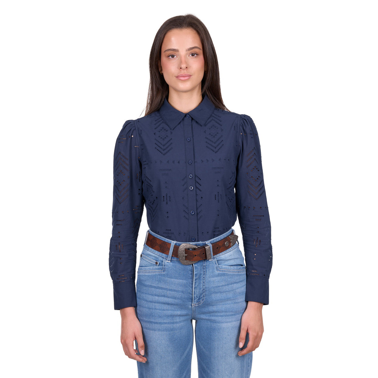 Wrangler Womens Lilly L/S Shirt (X6W2127434) Navy
