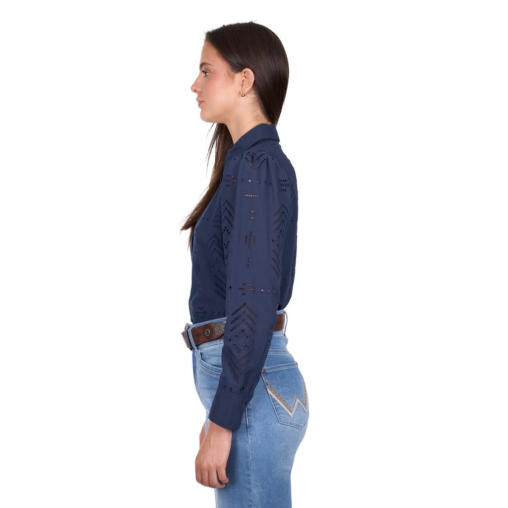 Wrangler Womens Lilly L/S Shirt (X6W2127434) Navy
