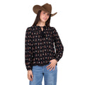 Wrangler Womens Lucille L/S Blouse (X6W2513556) Black