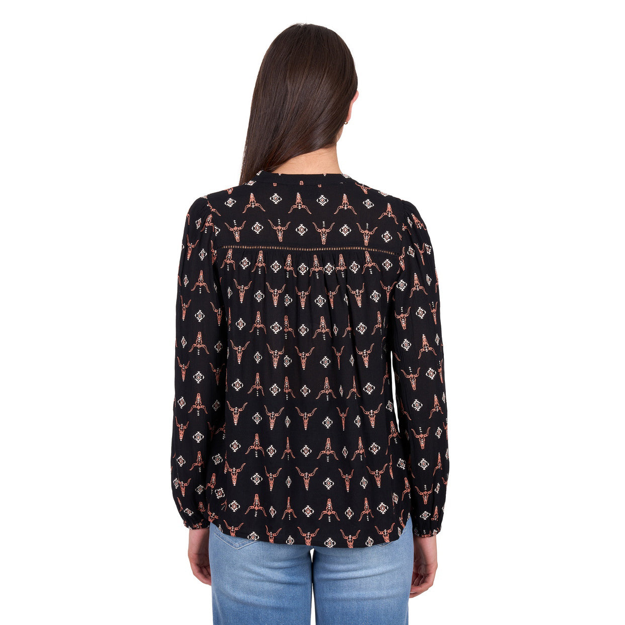 Wrangler Womens Lucille L/S Blouse (X6W2513556) Black
