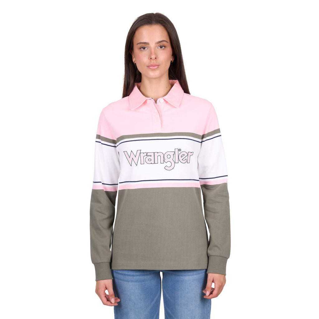 Wrangler Womens Luella Rugby (X6W2577543) Green-Pink_