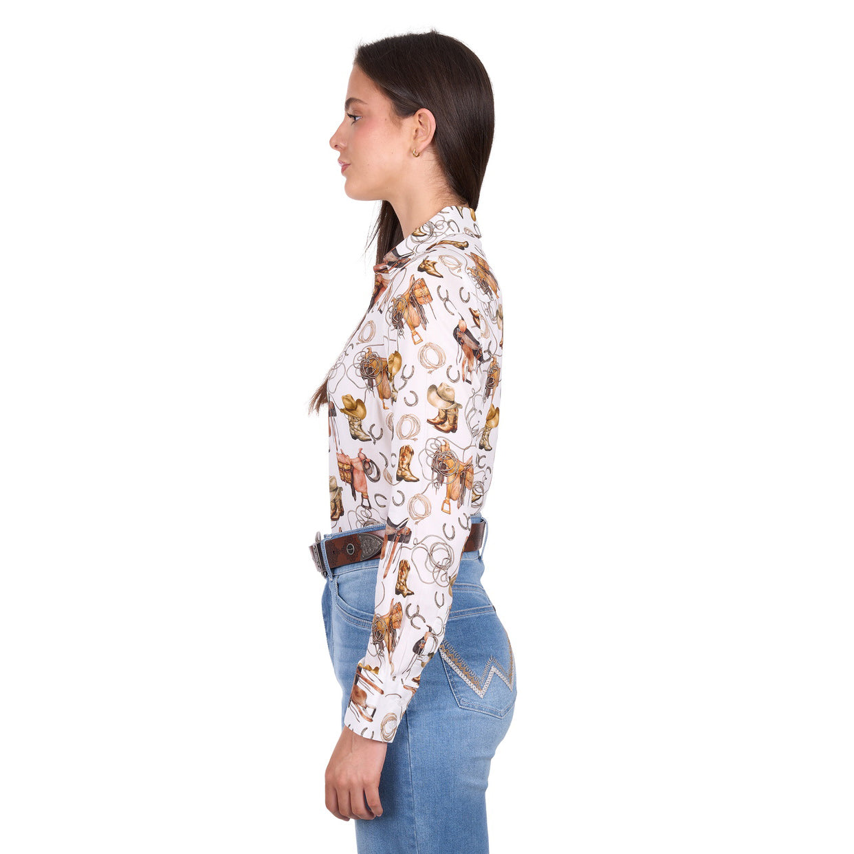 Wrangler Womens Marilyn L/S Shirt (X6W2126558) Ivory