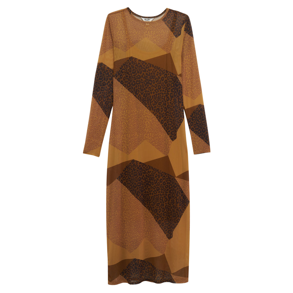 Wrangler Womens Maxi Dress (112382666) Brown Front