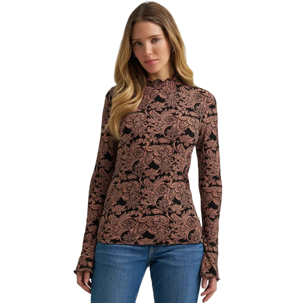 Wrangler Womens Mock Neck Knit Jumper (112382532) Black