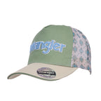Wrangler Womens Nat High Profile Ponytail Trucker Cap (X6W2935CAP) Sage/Off White OSFM
