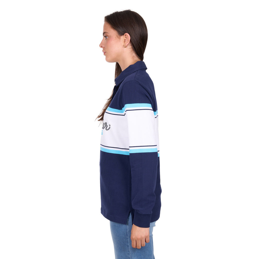 Wrangler Womens Piper Rugby (X6W2577546) Navy/Light Blue