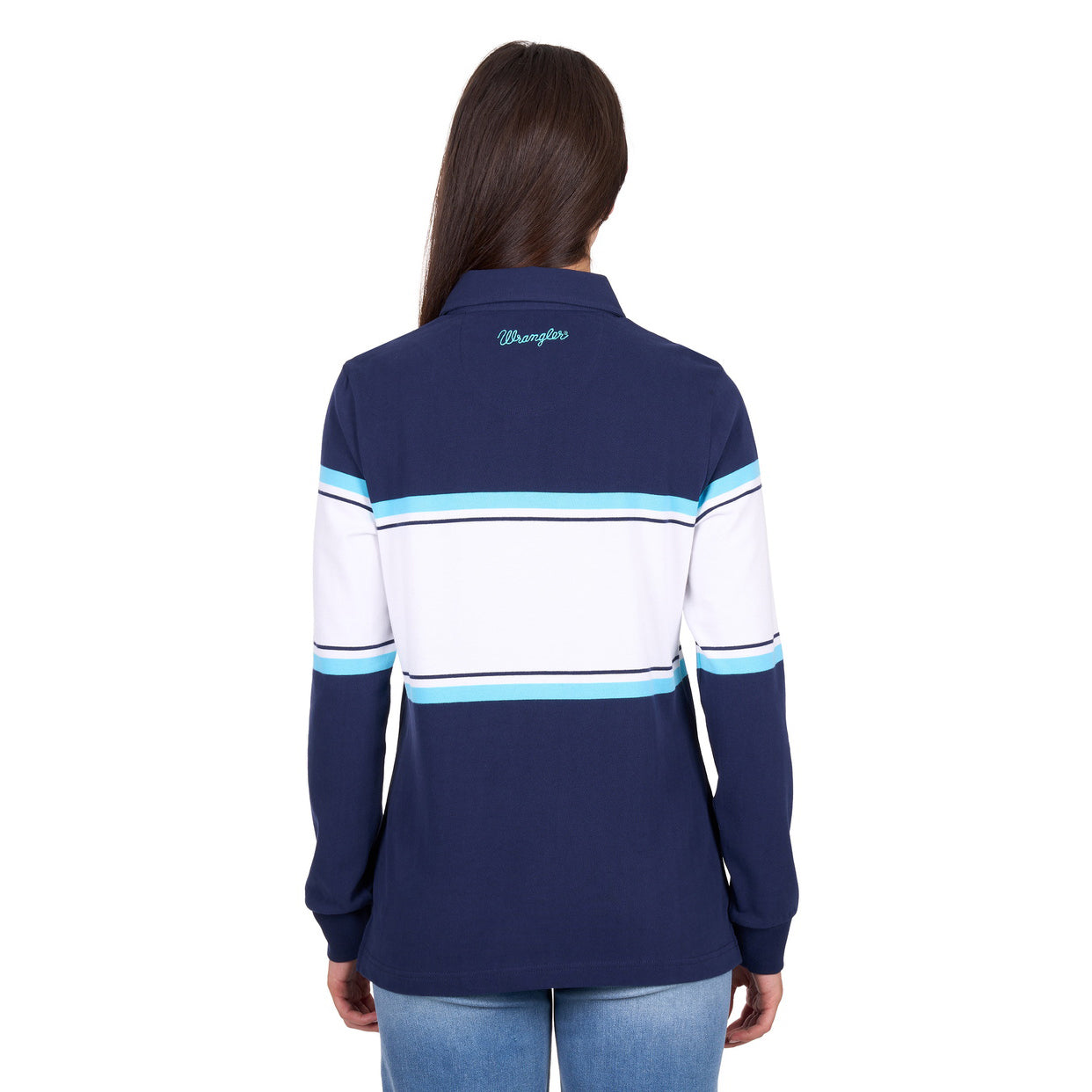 Wrangler Womens Piper Rugby (X6W2577546) Navy/Light Blue