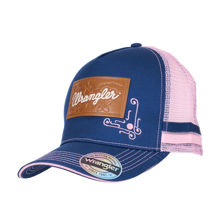 Wrangler Womens Sasha High Profile Trucker Cap (X6W2941CAP) Blue OSFM