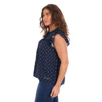 Wrangler Womens Sofia S/S Blouse (X6S2503617) Navy