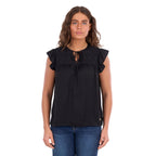 Wrangler Womens Stella Sleeveless Blouse  (X6S2503616) Black