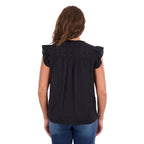 Wrangler Womens Stella Sleeveless Blouse  (X6S2503616) Black