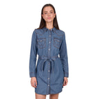 Wrangler Womens Wendy L/S Dress (X6W2460530) Mood Indigo