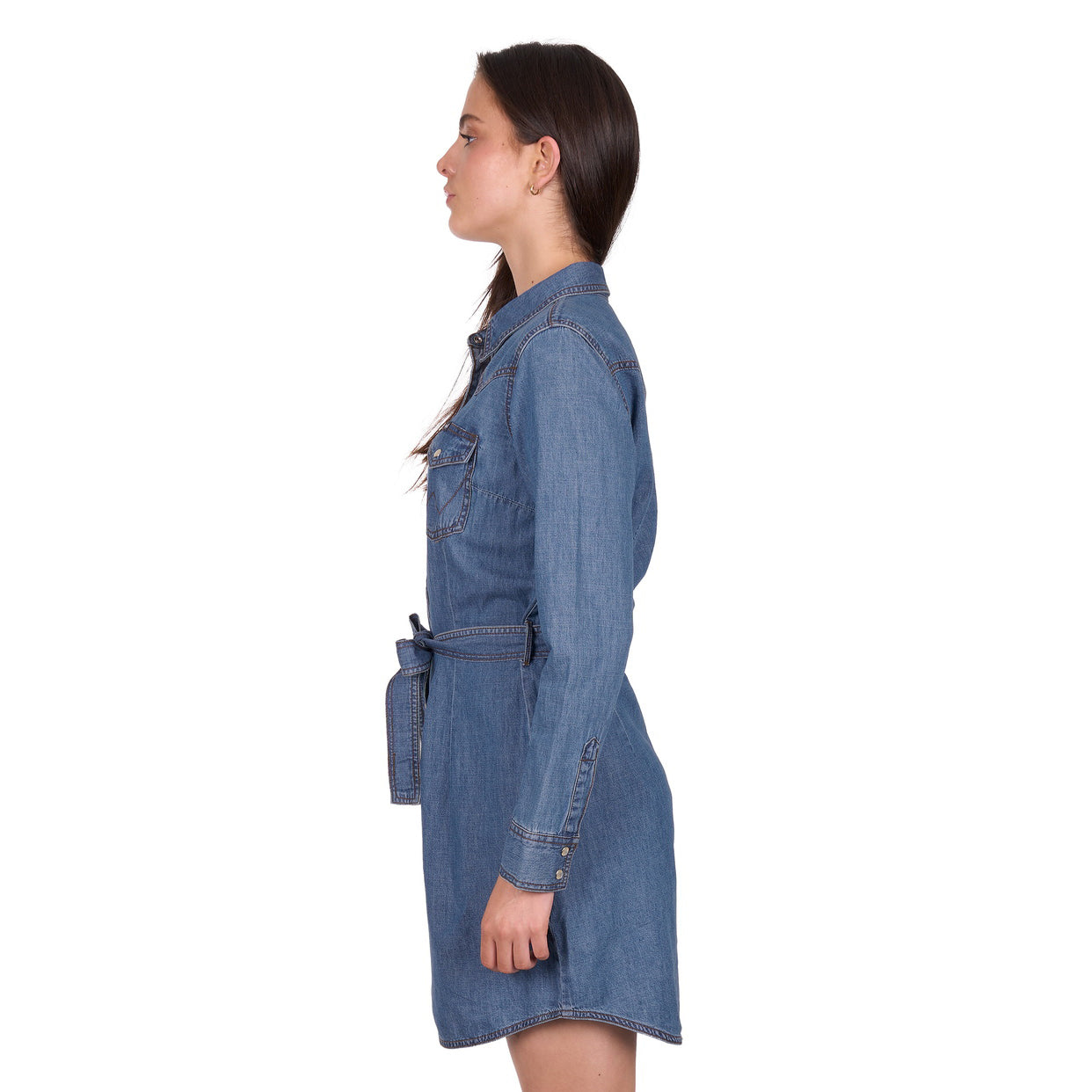 Wrangler Womens Wendy L/S Dress (X6W2460530) Mood Indigo