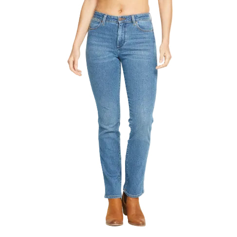 Wrangler | Classics Womens Mid Waist Straight Jeans (W/091042/AH0) Mid Stone [SD]