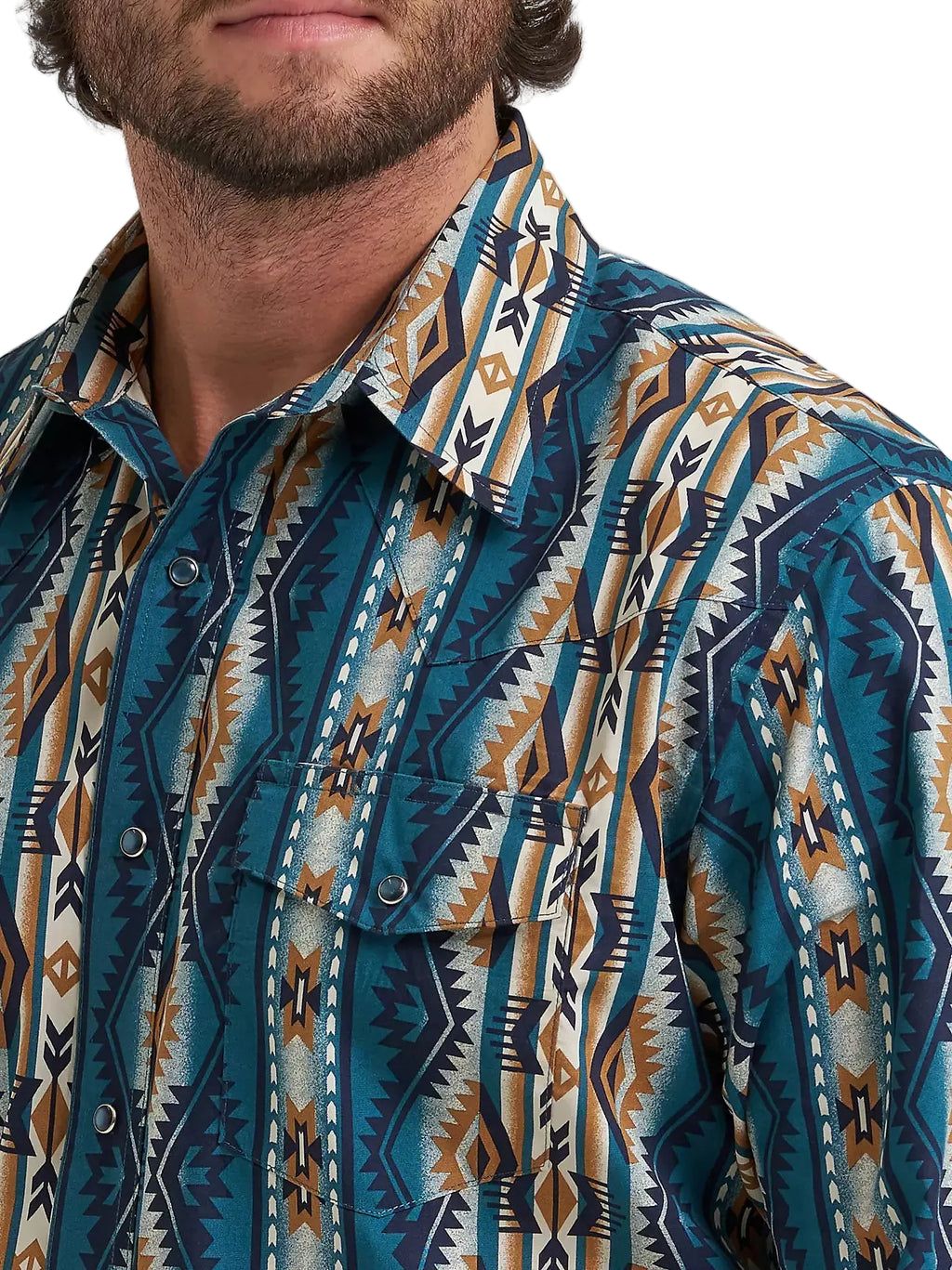 Wrangler Mens Checotah Classic Fit L/S Western Shirt (112384297) High Desert