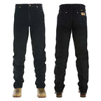 Wrangler Mens Cowboy Cut Original Fit Jeans (13MWZWK) Shadow Black Front and Black