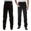 Wrangler Mens Cowboy Cut Original Fit Jeans (13MWZWK34) Shadow Black Front and Back