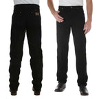 Wrangler Mens Cowboy Cut Original Fit Jeans (13MWZWK34) Shadow Black Front and Back
