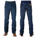 Wrangler Mens Cowboy Cut Slim Fit Rigid Jeans (936DEN) Unwashed Rigid Indigo