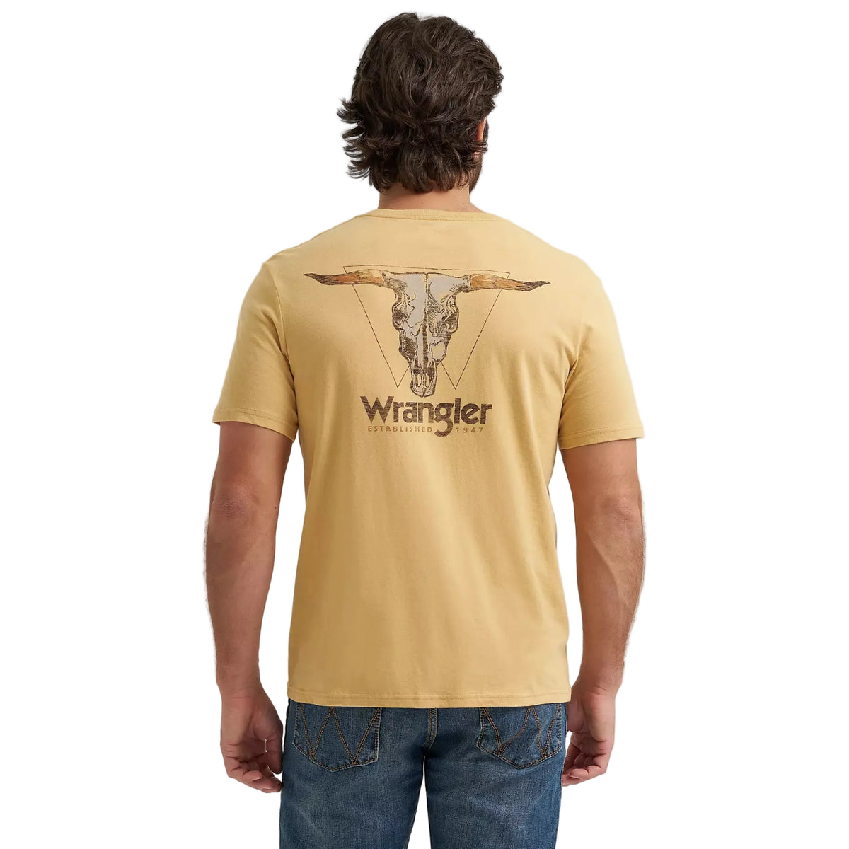 Wrangler Mens High Desert Regular Fit S/S Tee (112380268) Curry Heather